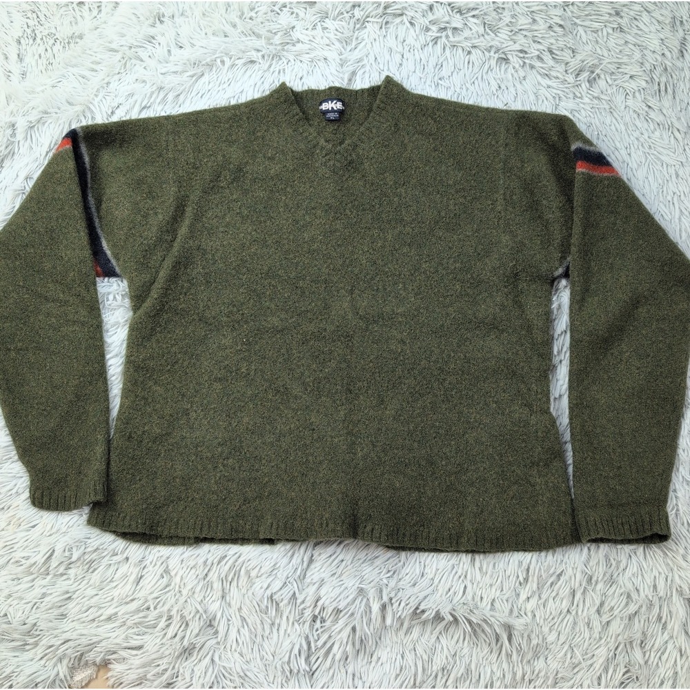 BKE Sweater Girls XL Green Wool Cozy Soft Warm Casual Comfort Preppy